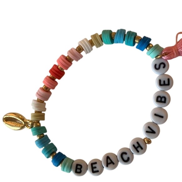 Multi-coloured beach vibes bracelet #summer #beachvibes  kids size - Picture 1 of 1